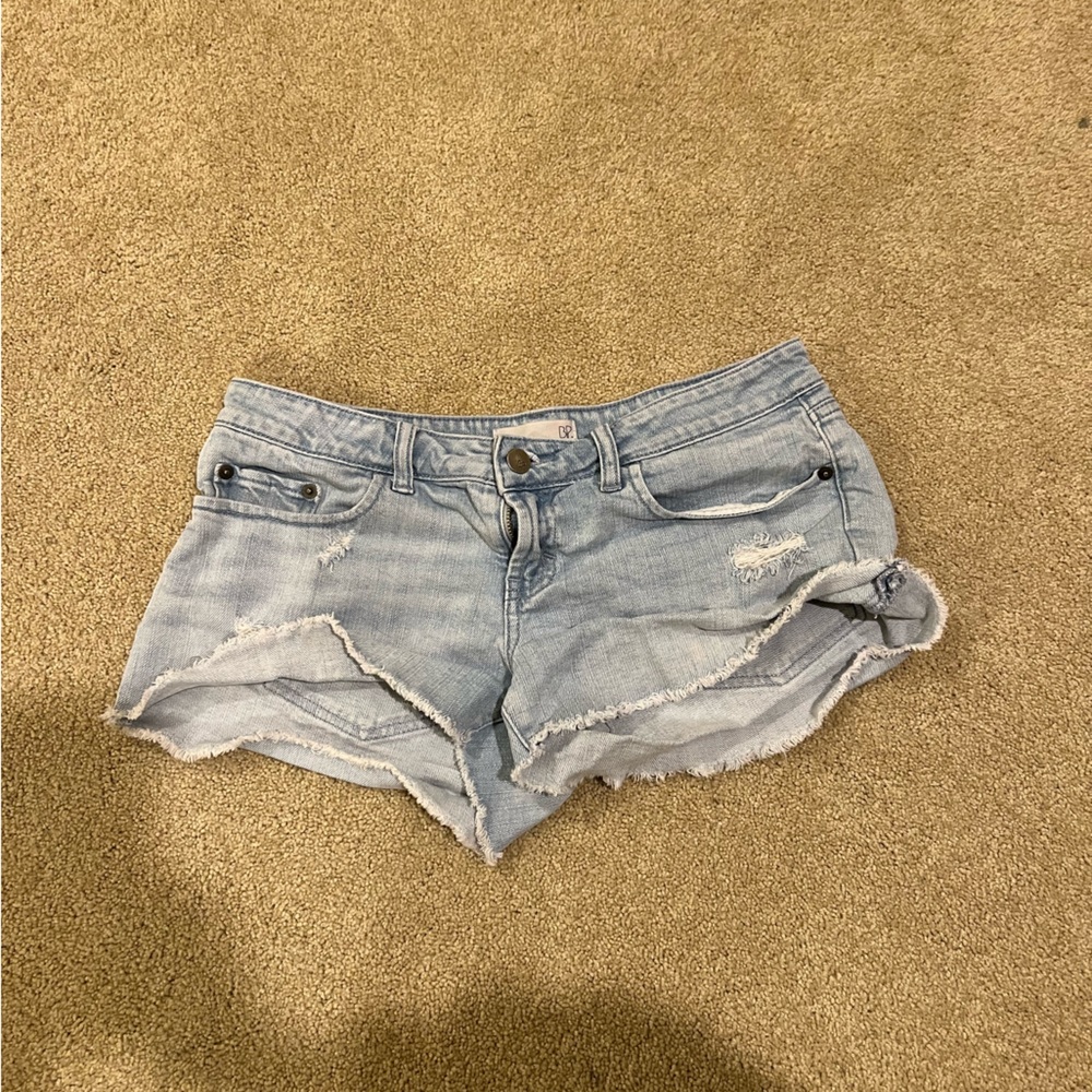 Denim cutoff short